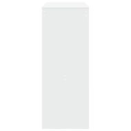 Бар маса с рафтове, бяла, 90x40x103,5 см, инженерно дърво