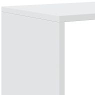 Разделител за стая / библиотека, бял, 4 нива, 131,5x29x131,5 см