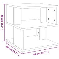 Странична маса, дъб сонома, 40x40x40 см, ПДЧ