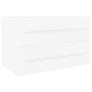 Долен шкаф за мивка, бял, 80x38,5x48 см, инженерно дърво