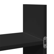 Стенен шкаф, 100x18x40 см, черен, инженерно дърво