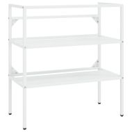 Рамка за мивка за баня с вграден умивалник, бяла, желязна