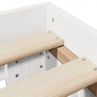 Рамка за легло без матрак, бял, 120x200 см, бор масив