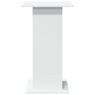 Бар маса с рафт, бяла, 60x60x102 см, инженерно дърво