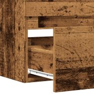 Шкаф за мивка, старо дърво, 90x38,5x45 см, инженерно дърво