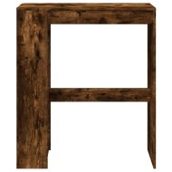 Бар маса с рафтове, опушен дъб, 90x40x103,5 см, инженерно дърво