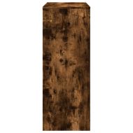 Бар маса с рафтове, опушен дъб, 90x40x103,5 см, инженерно дърво