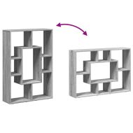 Библиотека, сив сонома, 63x20x90 см, инженерно дърво