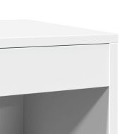 Заграждение за котешка тоалетна бял 47x59x42 см инженерно дърво