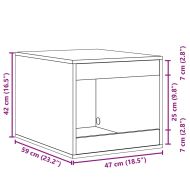 Заграждение за котешка тоалетна бял 47x59x42 см инженерно дърво