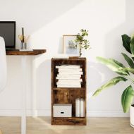 Библиотека, опушен дъб, 40x24x76 см, инженерно дърво