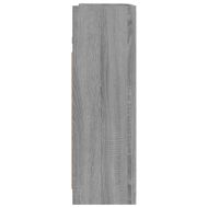 Огледален шкаф баня сив сонома 62,5x20,5x64 см инженерно дърво