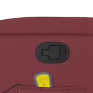 Изправящ масажен наклоняем стол, виненочервен, изкуствена кожа