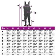 Гащеризон за риболов с ботуши, тъмнозелен, размер 40