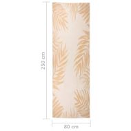 Градински плоскотъкан килим, 80x250 см, на листа
