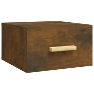 Нощно шкафче за стенен монтаж, опушен дъб, 35x35x20 см