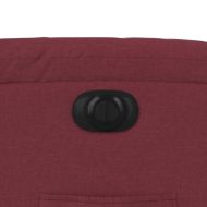 Електрически стол реклайнер, виненочервен, текстил