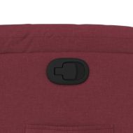 Изправящ реклайнер стол, виненочервен, текстил