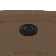 Електрически изправящ реклайнер стол, кафяв, текстил