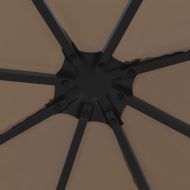 Шатра с LED светещи стрингове, 3х3 м, таупе