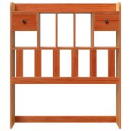 Горна табла с място за съхранение восъчнокафяв 75 см бор масив