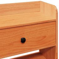 Горна табла с място за съхранение восъчнокафяв 75 см бор масив