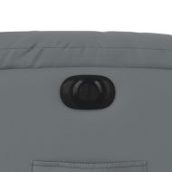 Електрически реклайнер стол, сив, изкуствена кожа