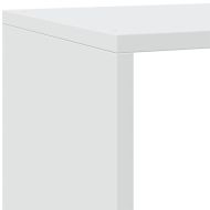 Разделител за стая / библиотека, бял, 4 нива, 143,5x29x143,5 см