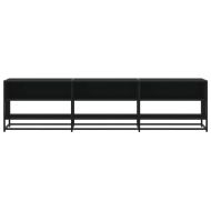 ТВ шкаф, черен, 180x40x46 см, инженерно дърво