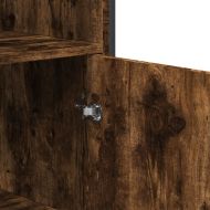 Висок шкаф, опушен дъб, 79,5x35,5x137,5 см, инженерно дърво