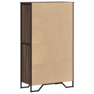 Висок шкаф, кафяв дъб, 79,5x35,5x137,5 см, инженерно дърво