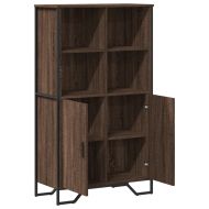 Висок шкаф, кафяв дъб, 79,5x35,5x137,5 см, инженерно дърво