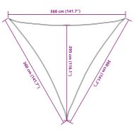 Сенник платно, HDPE, триъгълно, 3,6х3,6х3,6 м, антрацит