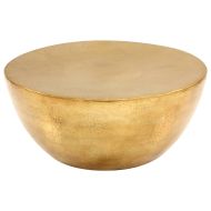 Маса за кафе, кован алуминий, 70x30 см, месинг