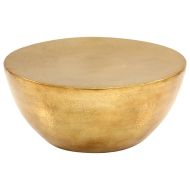 Маса за кафе, кован алуминий, 70x30 см, месинг