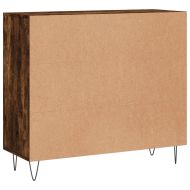 Сайдборд, опушен дъб, 90x34x80 см, инженерно дърво