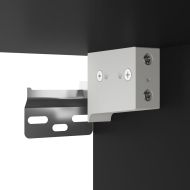 Стенен ТВ шкаф с LED осветление, черен, 30x28,5x30 см