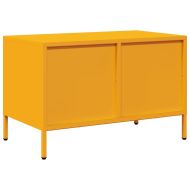 ТВ шкаф горчица жълто 68x39x43,5 см студеновалцувана стомана