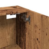 Шкаф за баня за стенен монтаж, старо дърво, 32x20x67 см