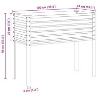 Градинска саксия 100x45x90 см, устойчива на атмосферни влияния стомана