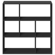 Разделител за стая / библиотека, черен, 102x29x103,5 см