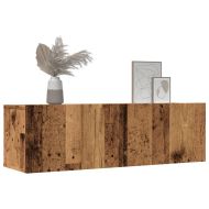 ТВ шкафове за стенен монтаж, 2 бр, старо дърво, 100x30x30 см