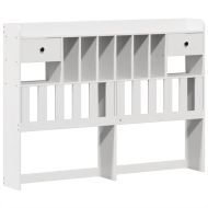 Рамка за легло без матрак, бял, 160x200 см, бор масив