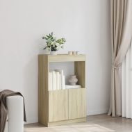 Висок шкаф, дъб сонома, 63x33x100 см, инженерно дърво