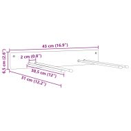 Стенни държачи за градински инструменти, 2 бр, черни, стомана