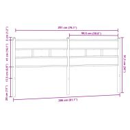 Резервна табла за легло, кафяв дъб, 200 см, стомана и инженерно дърво