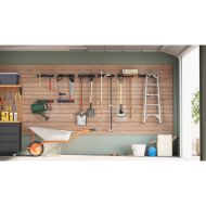 Стенни държачи за градински инструменти, 8 бр, черни, стомана