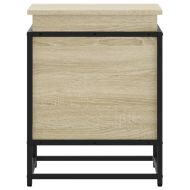 Кутия за съхранение, опушен дъб, 40x40x51,5 см, инженерно дърво