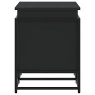 Кутия за съхранение, черна, 80x40x51,5 см, инженерно дърво