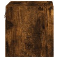 Стенен ТВ шкаф с LED осветление, опушен дъб, 30x28,5x30 см